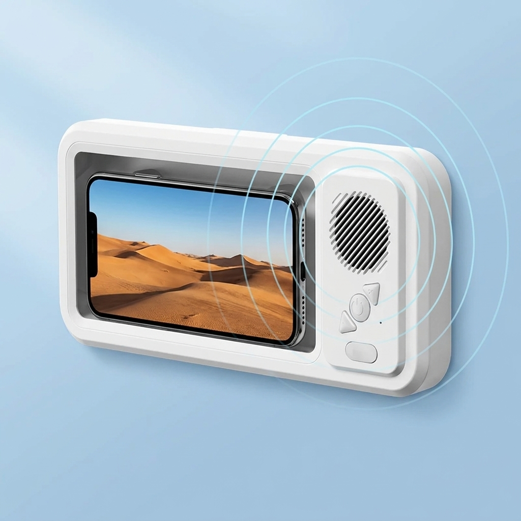 Soporte de ducha Vellanar con altavoz Bluetooth